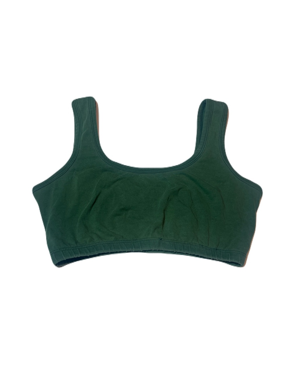 ARQ Organic Cotton Wide Strape Bra in Washed Sage Green, Women’s size Small